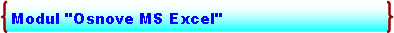 Double Brace: Modul "Osnove MS Excel"