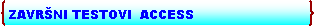 Double Brace: ZAVRNI TESTOVI  ACCESS